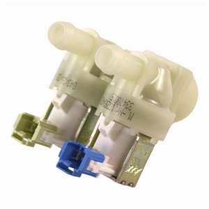 Vandventil med to studse til Miele vaskemaskine.