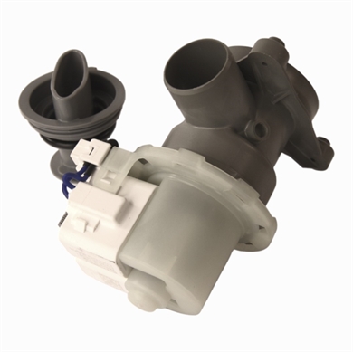 Komplet afløbspumpe i vaskemaskine fra  Grundig, Beko og Arcelik.