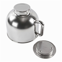 Gammel model rustfri skål med håndtag og ny sokkel fod til Kenwood og Delonghi køkkenmaskiner.