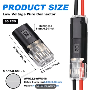 Samlestik m. pres-muffe, dobbel - 0,5 - 1,0 mm2 - Universal