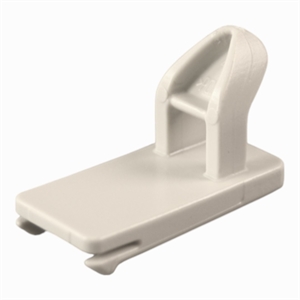 Plastclips til bøjle for vinglas i nederste trådkurv i Miele opvaskemaskine.