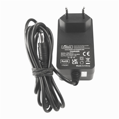 Oplader til ledningsfri støvsuger fra Bosch og Siemens.