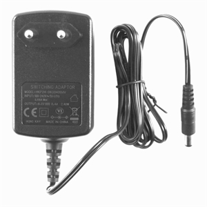 Strømforsyning type HKP24-0600400dV til batteri støvsuger og andre små apparater - Sunfield.