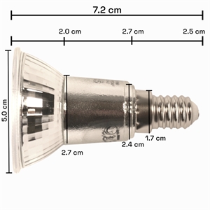 Dæmpbar LED pære med E14 sokkel til emhætte fra Gorenje og andre mærker.