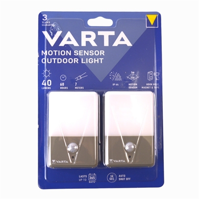 Lampe med bevægesensor til udendørs lys - 2 pak