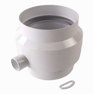 Kondensopsamler til vand fra aftræk i emhætte - Ø 125 mm.