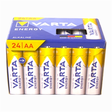 1,5 volt AA batterier - ALKALINE - 24 stk. value pack VARTA