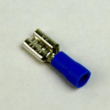 Blå kabelsko  - 2,5 mm2 kabel - stik bredde 6,3 mm.
