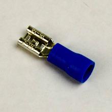 Blå kabelsko  - 2,5 mm2 kabel - stik bredde 4,8 mm.