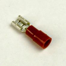 Rød kabelsko  - 1,5 mm2 kabel - stik bredde 4,8 mm.