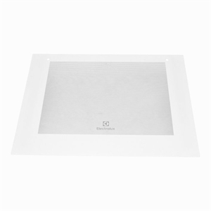 udvendig ovnlågeglas til komfur fra Electrolux i hvid.