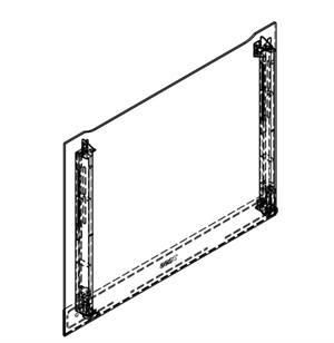 Voss - yderste ovnlågeglas - 59,4 X 47,0 cm.