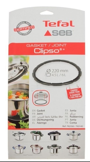 Tefal - Pakning / O - ring til trykkoger - SA-792350 - 4,5L-6L-7,5L, Ø: 220 mm.