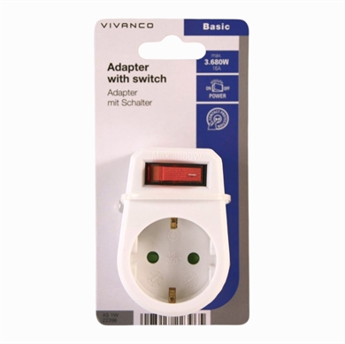 Adapter med afbryder kontakt Universal.