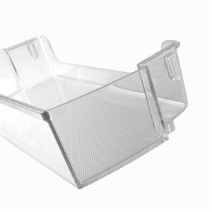 Mellemste dørhylde i køleskab til side by side kølefryseskab.