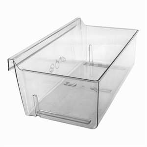 Transparent skuffe til grøntsager i køleskab fra Beko og Blomberg.