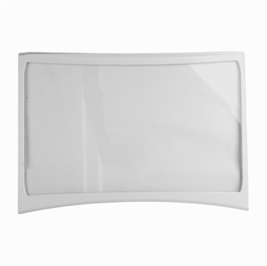 Glashylde med plastkant i køleskab fra Gorenje, Hisense og andre mærker.