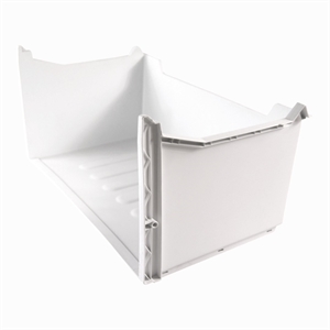 Hvid grøntsagsskuffe i køleskab fra whirlpool og Bauknecht - Original.