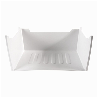 Hvid skuffe for grøntsager i køleskab fra whirlpool og Bauknecht.