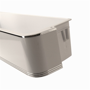 Original dør / flaskehylde, nederste, til dør i køleskab fra Smeg.