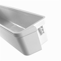 Transparent dørhylde til flasker i køleskab fra Whirlpool, Bauknecht, Indesit og andre mærker.