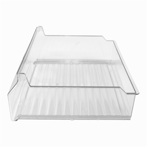 Lav skuffe i klar plast til skabsfryser fra Siemens og Bosch.