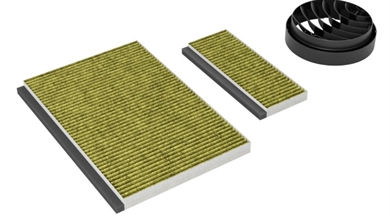 Bosch, Siemens - Aktivt Kulfilter sæt til emhætte - Original