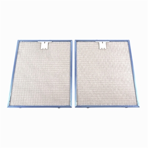 To fedtfiltre i aluramme til emhætte fra Faber, Franke eller Roblin.