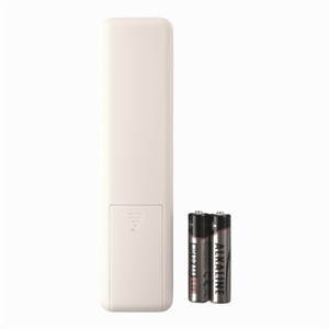 Hvid fjernbetjening til emhætte fra Elica.