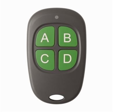 Universal trådløs fjernbetjening med 4 kanaler.