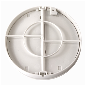 Flange med storm spjæld str. Ø150 for aftræk fra emhætte. Original Bosch, Siemens reservedel.