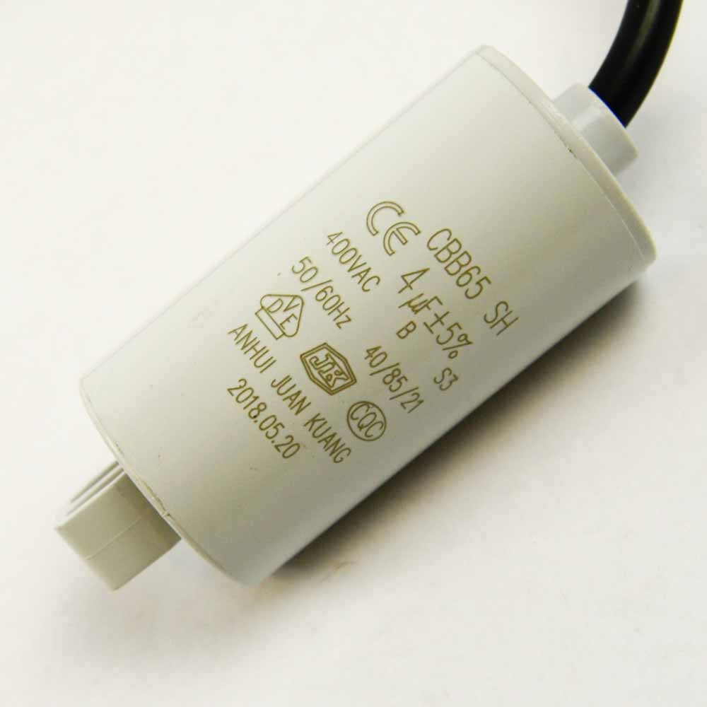 SPARES2GO Universal Motor-Startkondensator 4,5 µF / 450 VAC Mit Flachsteckern - Für Waschmaschine, Kühlschrank & Mehr